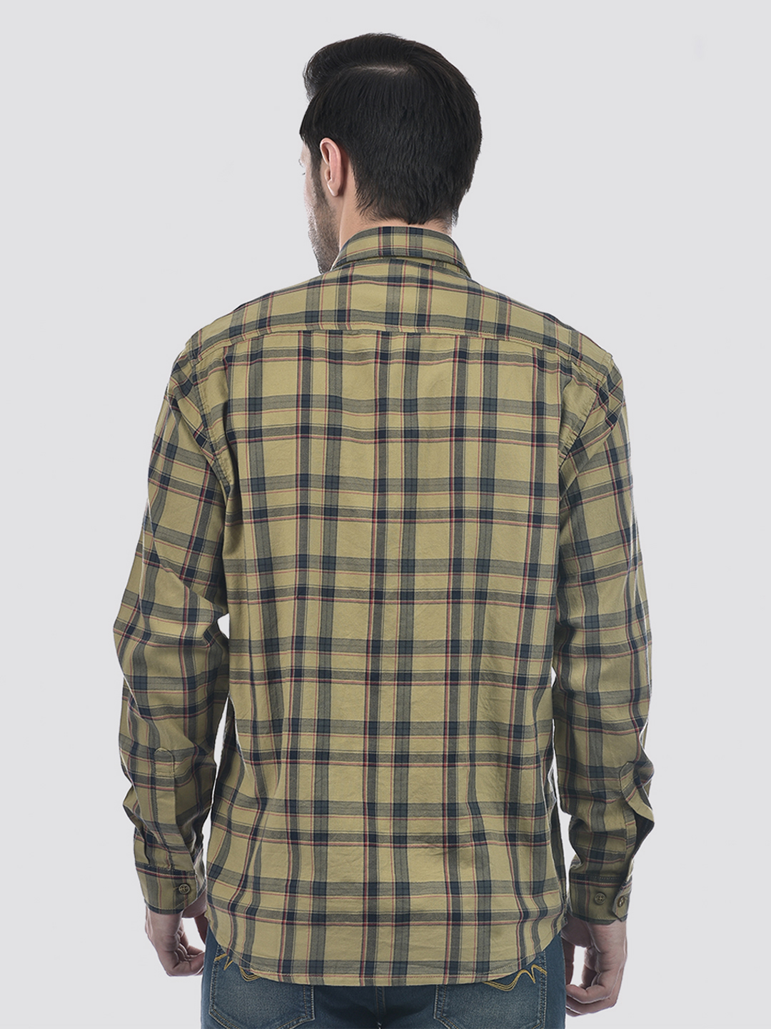 Numero Uno Men Checkered Dark Green Shirt